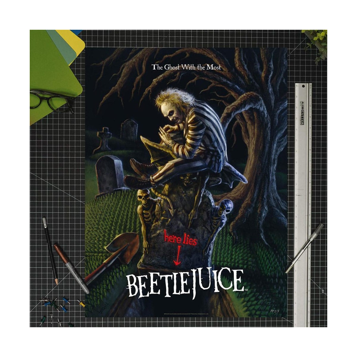 Impresión Sideshow Beetlejuice - Impresión artística El fantasma con más - 46 x 61 cm - sin marco