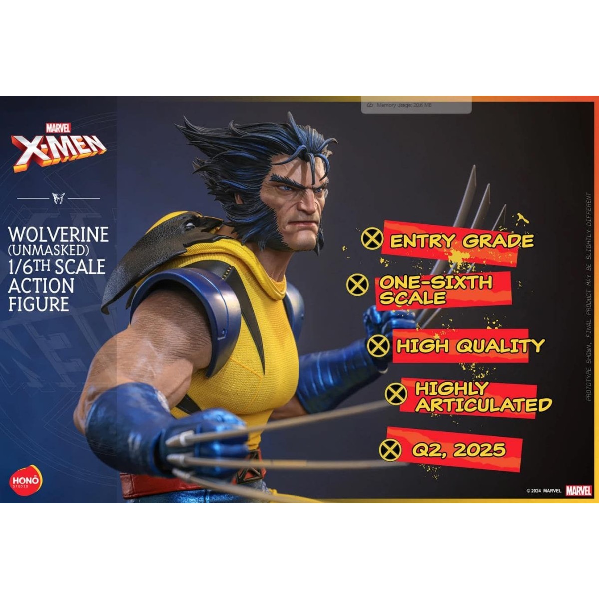 Hot Toys/Hono Studio - Marvel X-Men - Lobezno desenmascarado 1/6