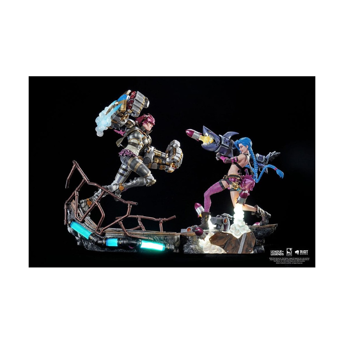 Pure Arts - League of Legends JINX & VI Paquete de estatuas a escala 1/6