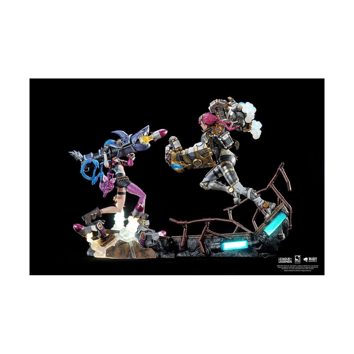 Pure Arts - League of Legends JINX & VI Paquete de estatuas a escala 1/6