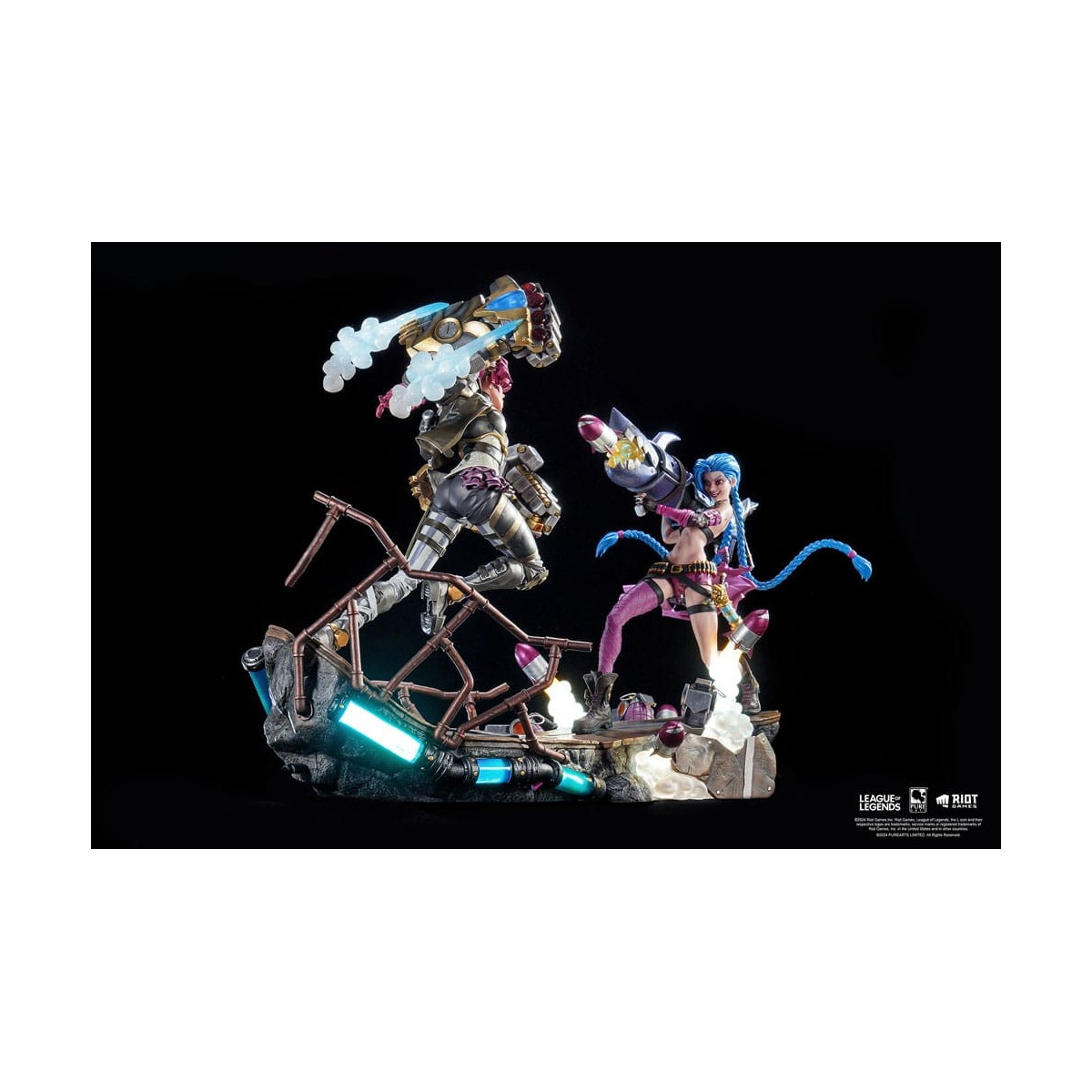 Pure Arts - League of Legends JINX & VI Paquete de estatuas a escala 1/6