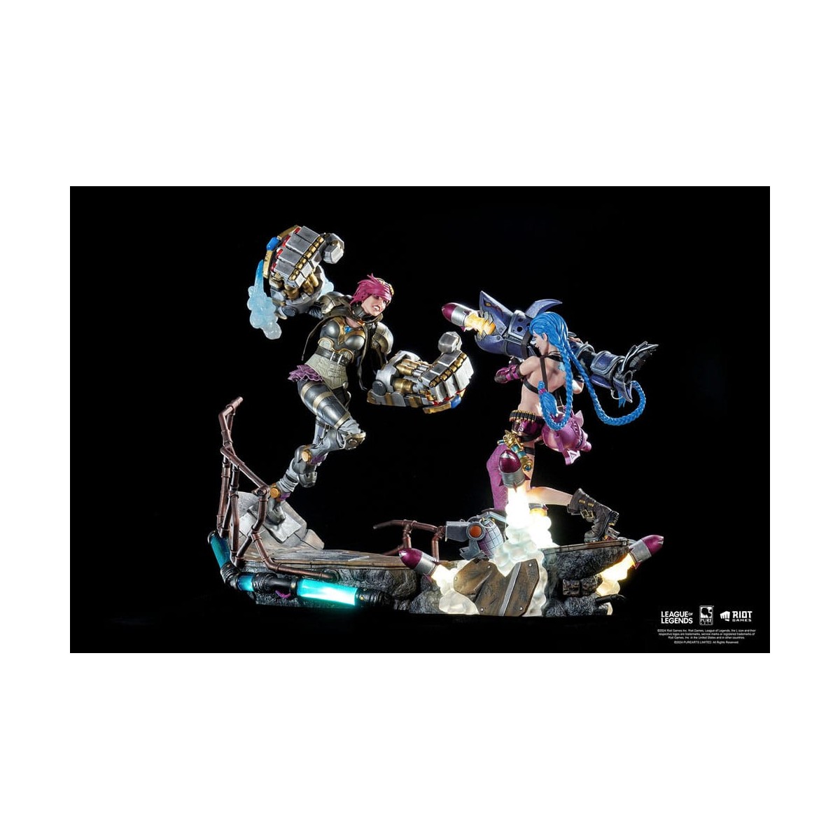 Pure Arts - League of Legends JINX & VI Paquete de estatuas a escala 1/6