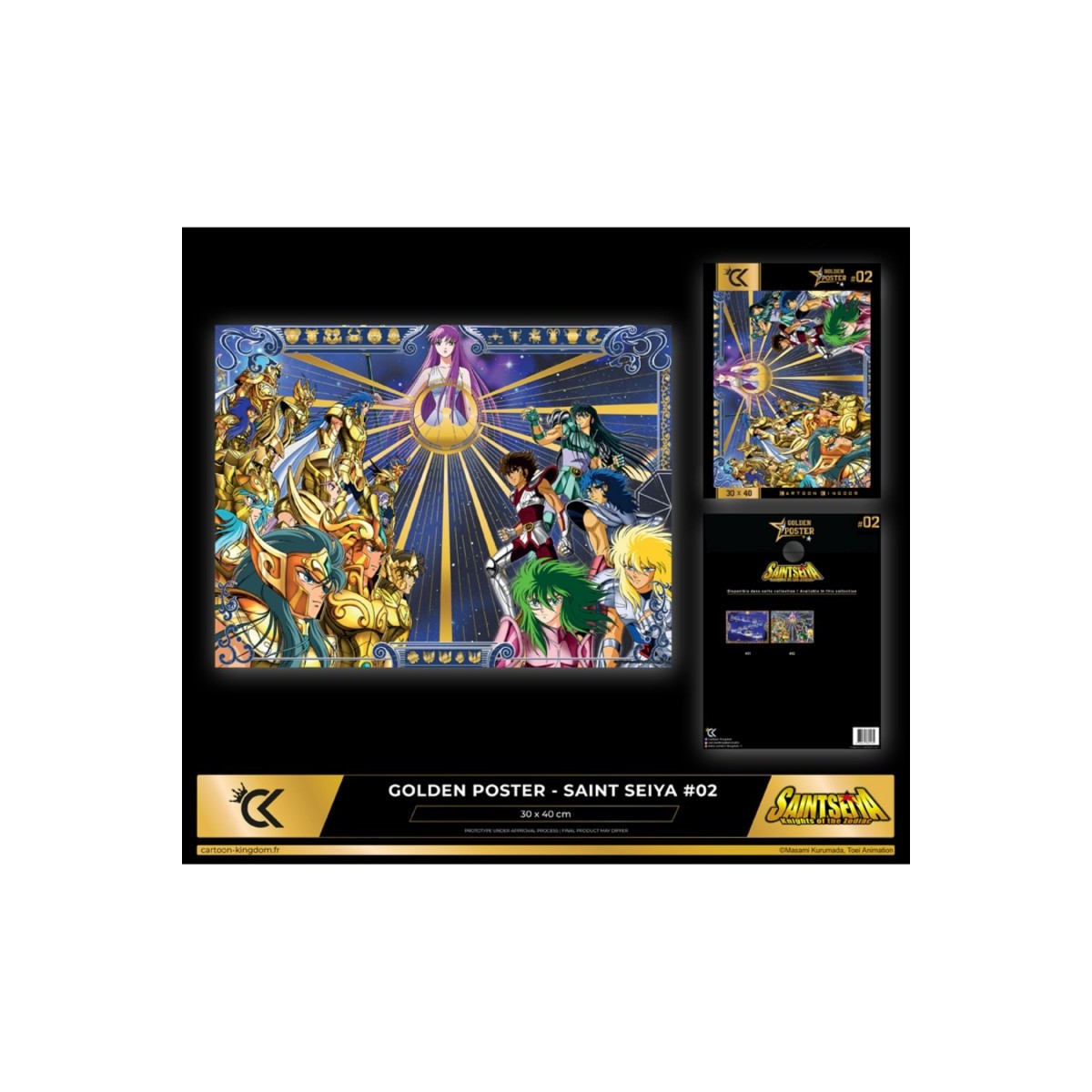 Cartoon Kingdom - Saint Seiya Póster Dorado 2 - Caballero Saint 40X30cm - Los Caballeros del Zodiaco