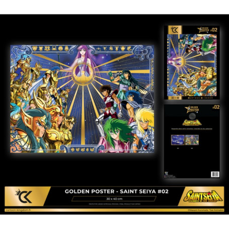 Cartoon Kingdom - Saint Seiya Póster Dorado 2 - Caballero Saint 40X30cm - Los Caballeros del Zodiaco