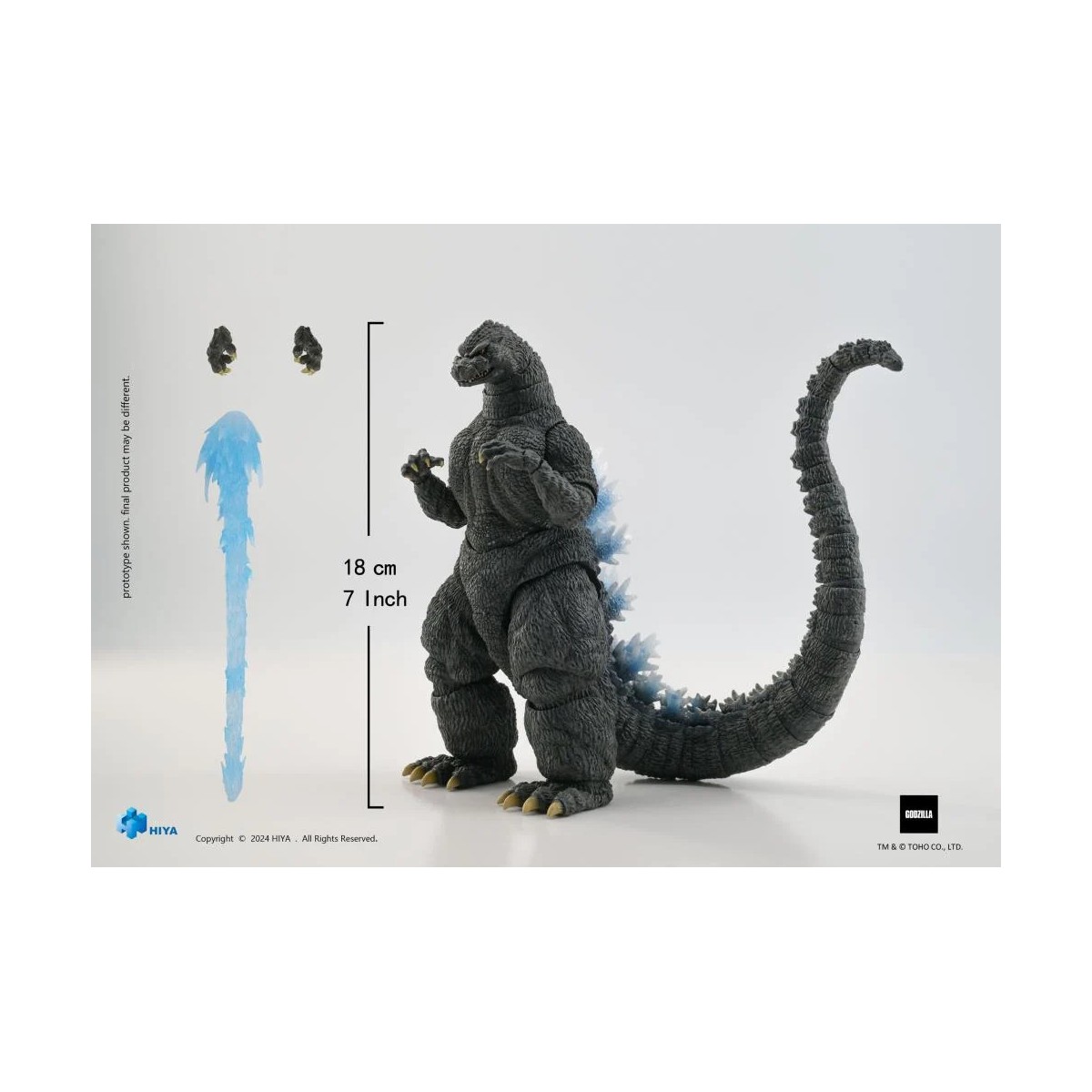 HIYA TOYS - Exquisite Basic Series 1/12 - Godzilla vs King Ghidorah (1991) Heat Ray Hokkaido Version