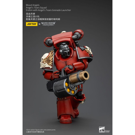 JoyToy Space Marines - Blood Angels - Escuadra Angel's Tears - Erelim con Lanzagranadas Angel's Tears 1/18