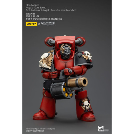 JoyToy Space Marines - Blood Angels - Escuadra Angel's Tears - Arch-Erelim con Lanzagranadas Angel's Tears 1/18