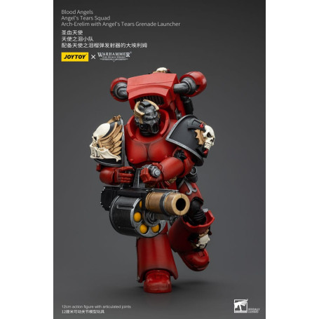 JoyToy Space Marines - Blood Angels - Escuadra Angel's Tears - Arch-Erelim con Lanzagranadas Angel's Tears 1/18