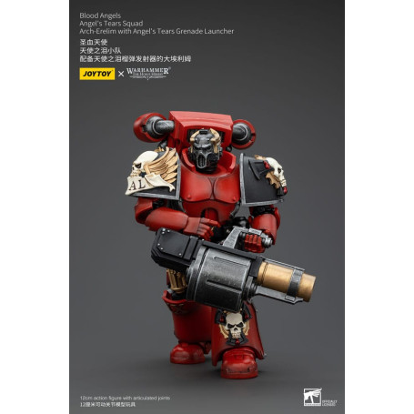 JoyToy Space Marines - Blood Angels - Escuadra Angel's Tears - Arch-Erelim con Lanzagranadas Angel's Tears 1/18