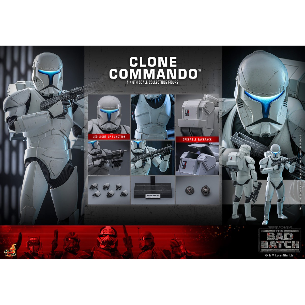 Hot Toys Star Wars - Comando Clon - The Bad Batch 1/6