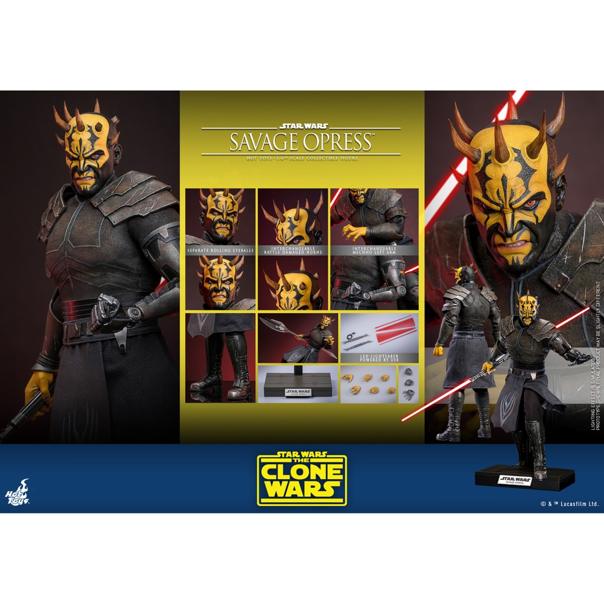 Hot Toys Star Wars - Savage Opress 1/6 - La Guerra de los Clones