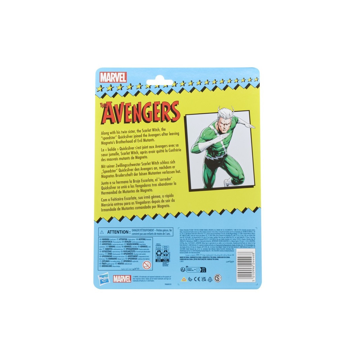Marvel Legends Vengadores - Quicksilver Tarjeta Retro