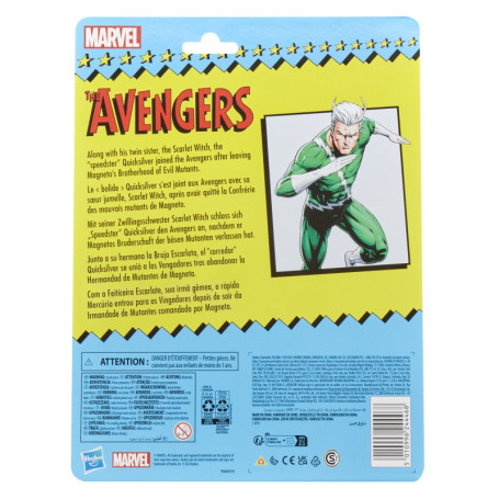 Marvel Legends Vengadores - Quicksilver Tarjeta Retro