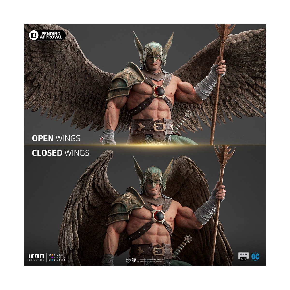 Iron Studios DC Comics - Hawkman 10º Aniversario BDS Arts Escala 1/10