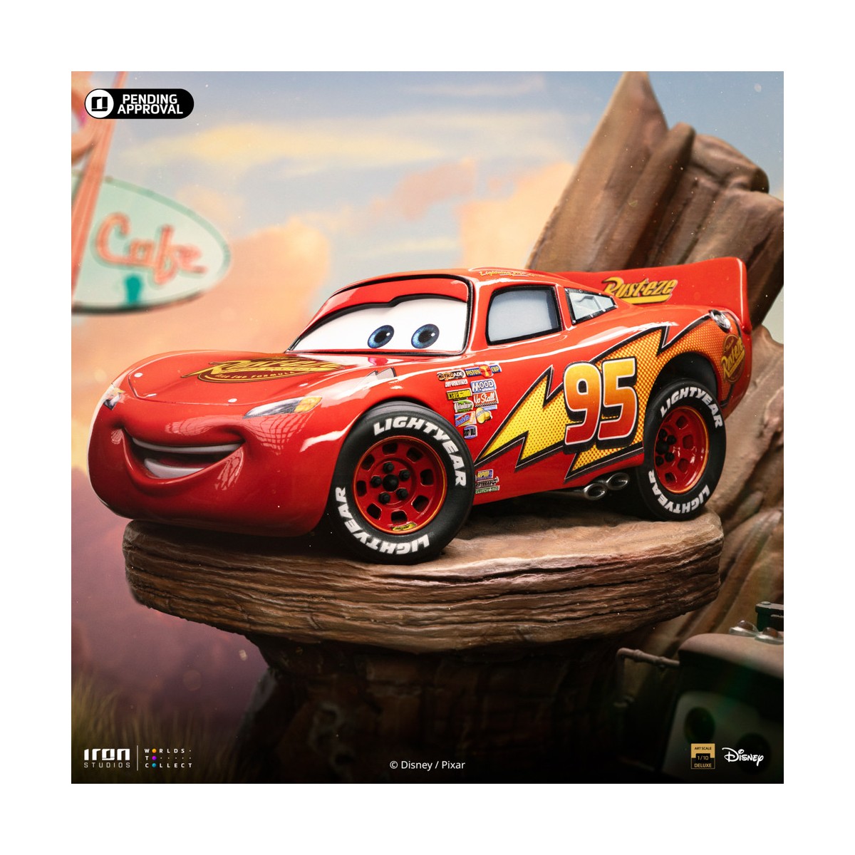 Iron Studios - Disney Pixar - Deluxe Art Scale Rayo McQueen y Remolque Mater 1/10 - Cars