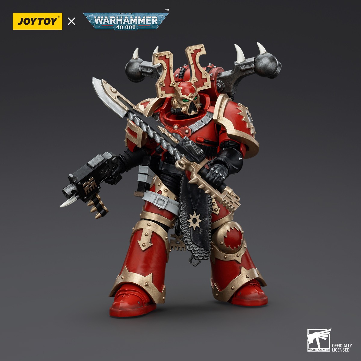 JoyToy Marines Espaciales del Caos - Comedores del Mundo Khorne Berzerker 1 - Warhammer 40K