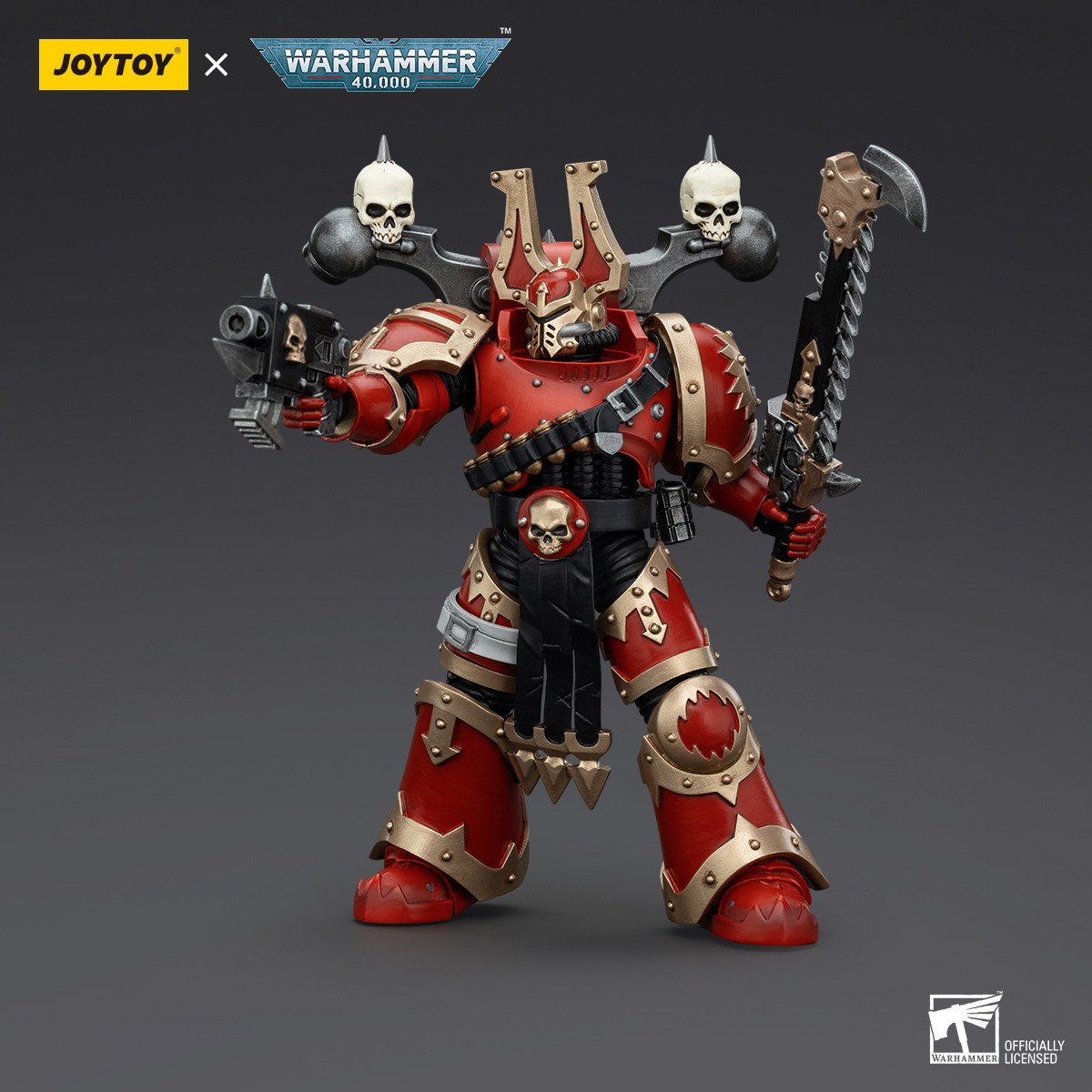 JoyToy Marines Espaciales del Caos - Comedores del Mundo Khorne Berzerker 2 - Warhammer 40K
