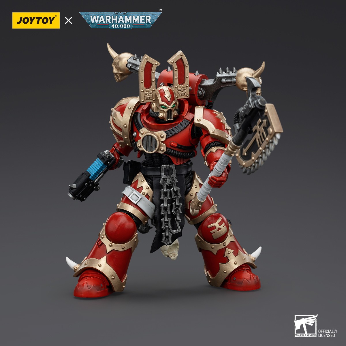 JoyToy Marines Espaciales del Caos - Comedores del Mundo Khorne Berzerker 3 - Warhammer 40K
