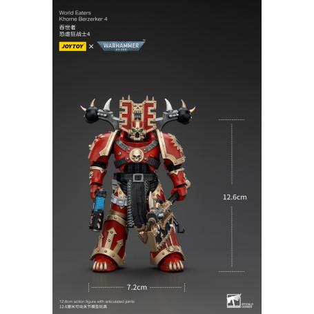 JoyToy Marines Espaciales del Caos - Comedores del Mundo Khorne Berzerker 4 - Warhammer 40K