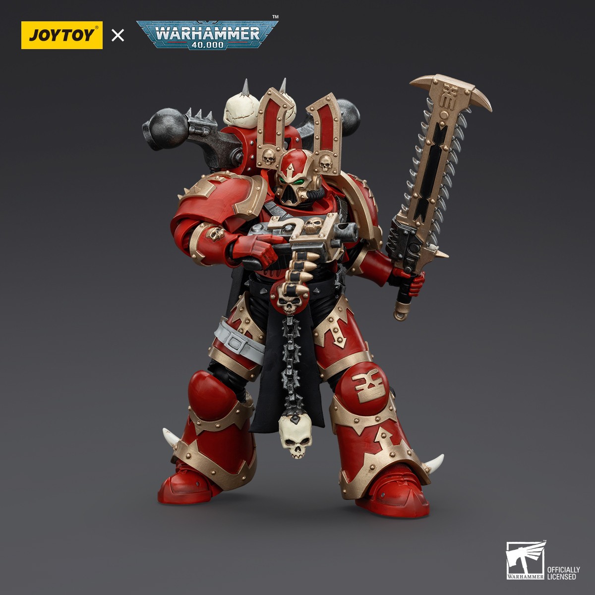 JoyToy Marines Espaciales del Caos - Comedores del Mundo Khorne Berzerker 6 - Warhammer 40K