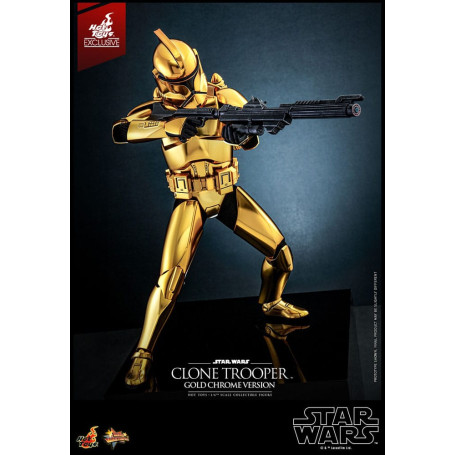 Hot toys Star Wars - Clone Trooper Gold Chrome Version 1/6 Toy Fair Exclusive