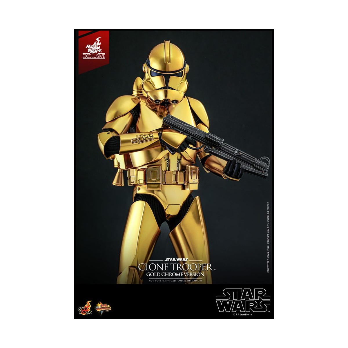 Hot toys Star Wars - Clone Trooper Gold Chrome Version 1/6 Toy Fair Exclusive
