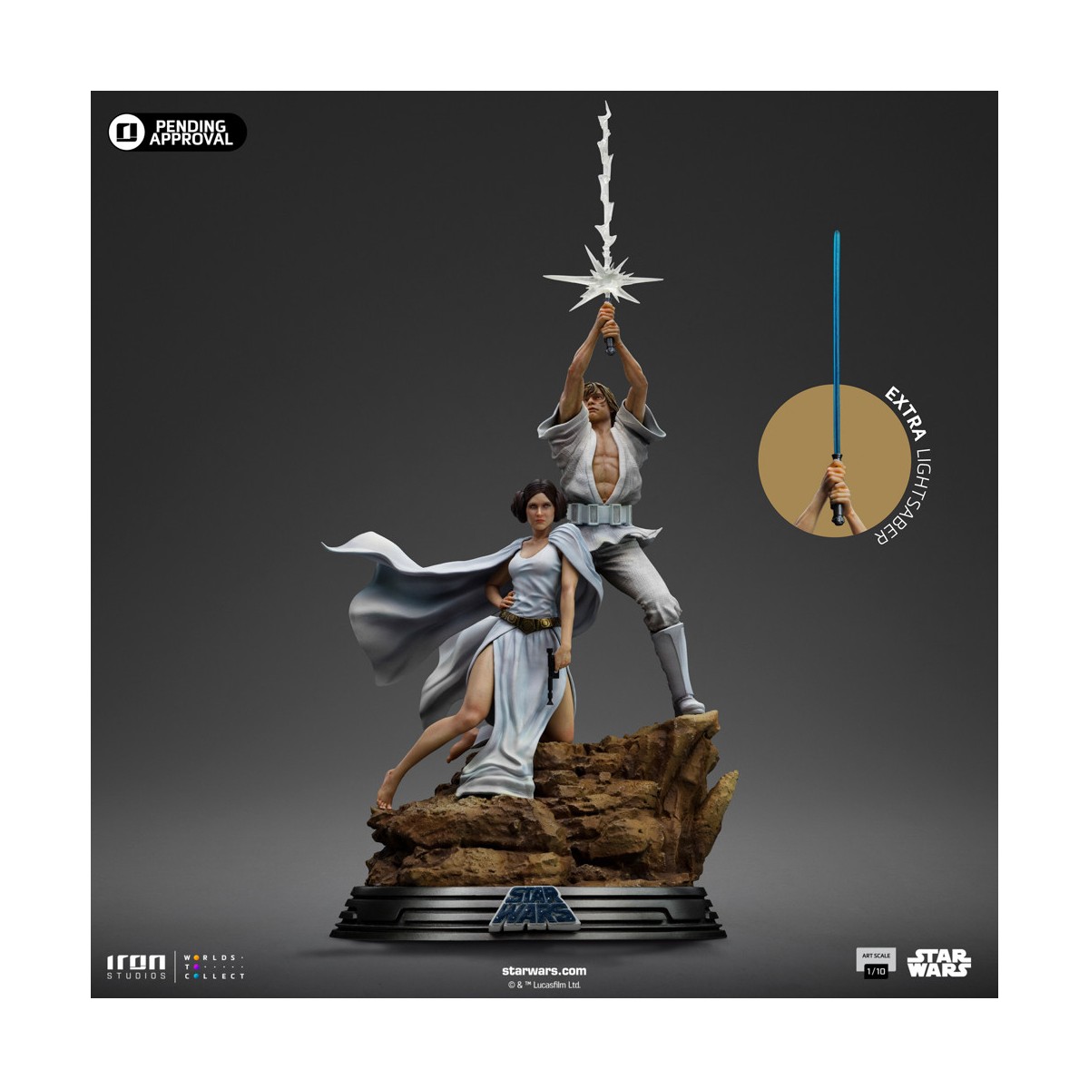 Iron Studios Star Wars - Luke & Leia Movie Poster - Deluxe Art Escala 1/10