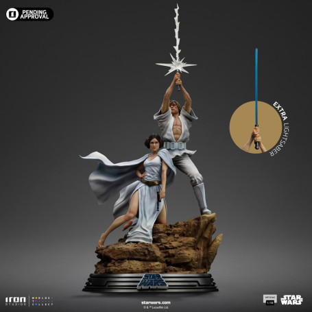 Iron Studios Star Wars - Luke & Leia Movie Poster - Deluxe Art Escala 1/10