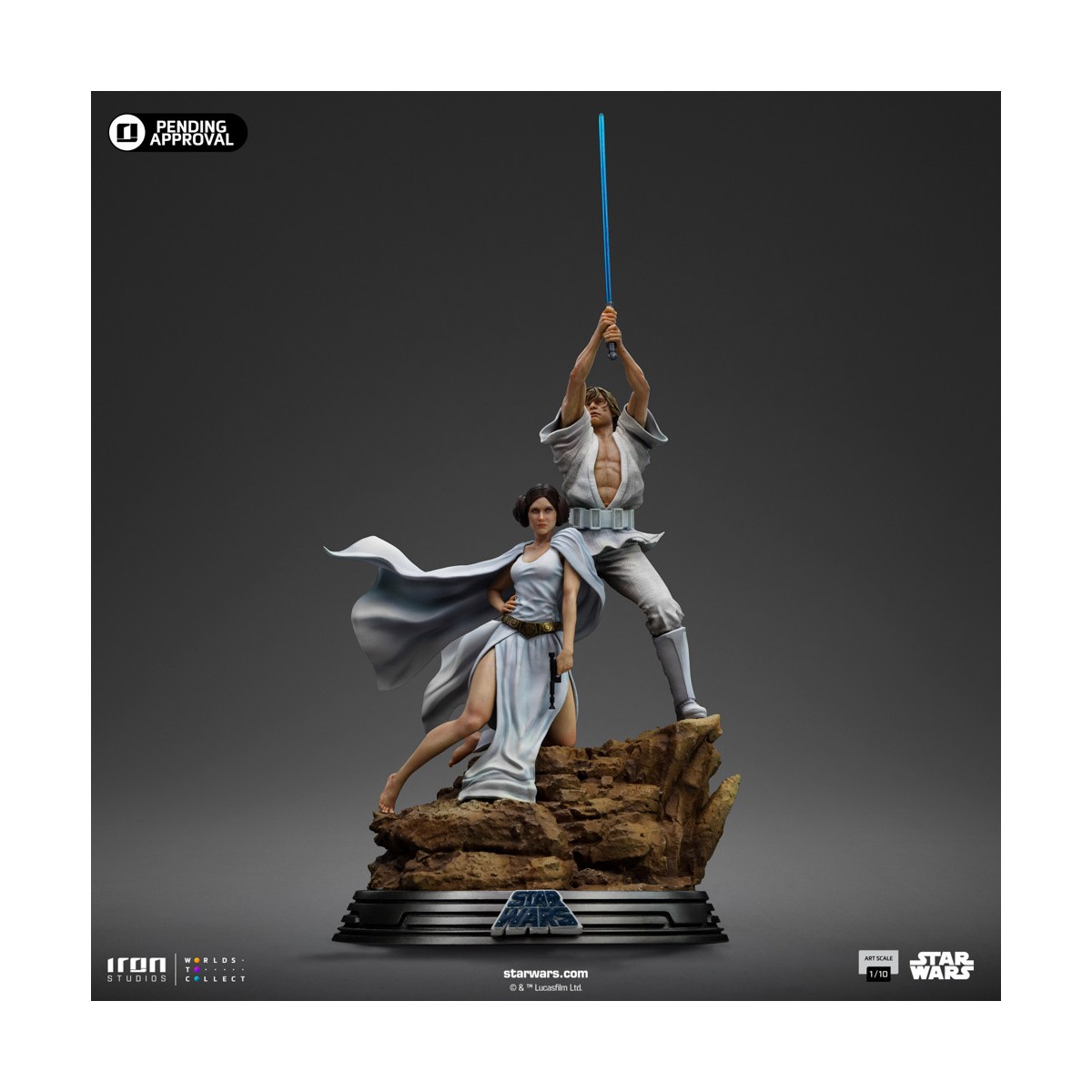 Iron Studios Star Wars - Luke & Leia Movie Poster - Deluxe Art Escala 1/10