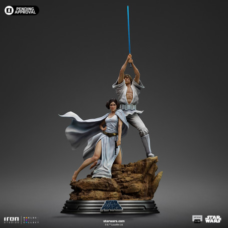 Iron Studios Star Wars - Luke & Leia Movie Poster - Deluxe Art Escala 1/10