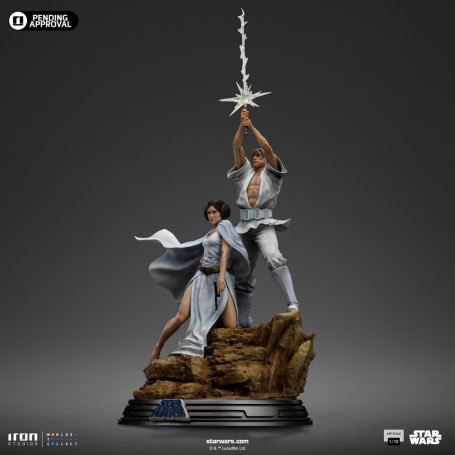 Iron Studios Star Wars - Luke & Leia Movie Poster - Deluxe Art Escala 1/10