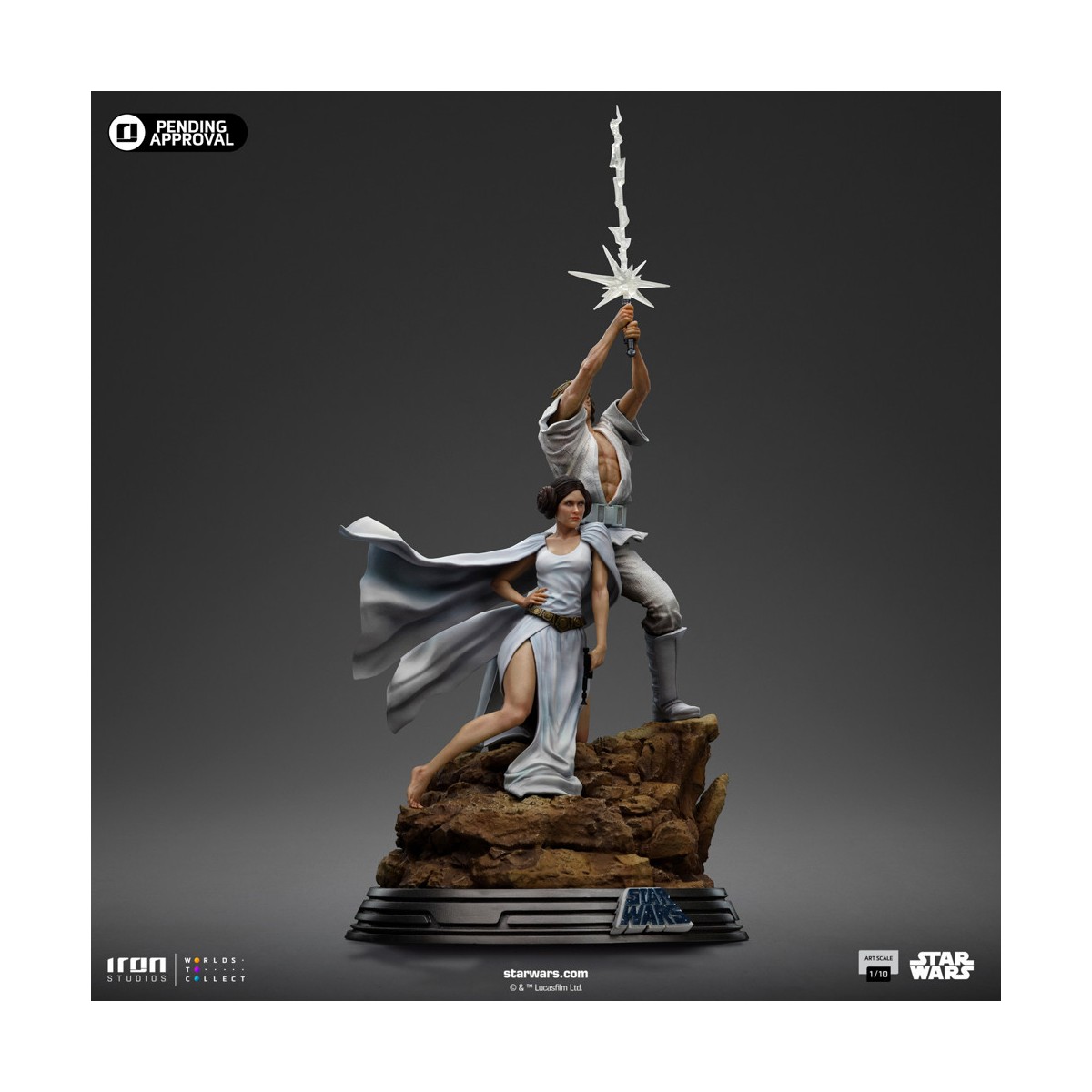 Iron Studios Star Wars - Luke & Leia Movie Poster - Deluxe Art Escala 1/10