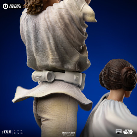 Iron Studios Star Wars - Luke & Leia Movie Poster - Deluxe Art Escala 1/10