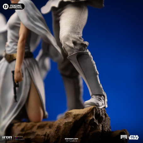 Iron Studios Star Wars - Luke & Leia Movie Poster - Deluxe Art Escala 1/10