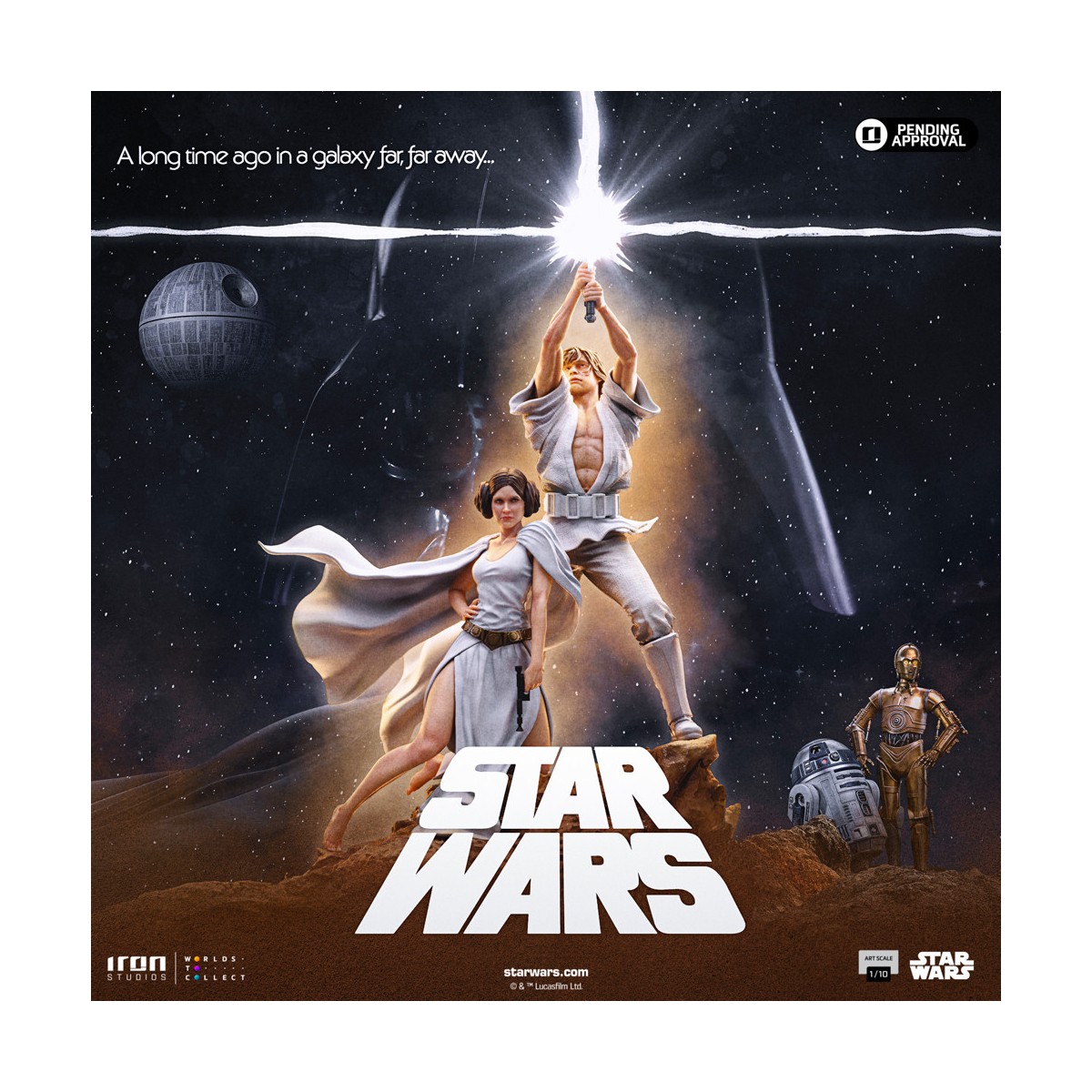 Iron Studios Star Wars - Luke & Leia Movie Poster - Deluxe Art Escala 1/10