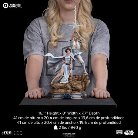 Iron Studios Star Wars - Luke & Leia Movie Poster - Deluxe Art Escala 1/10
