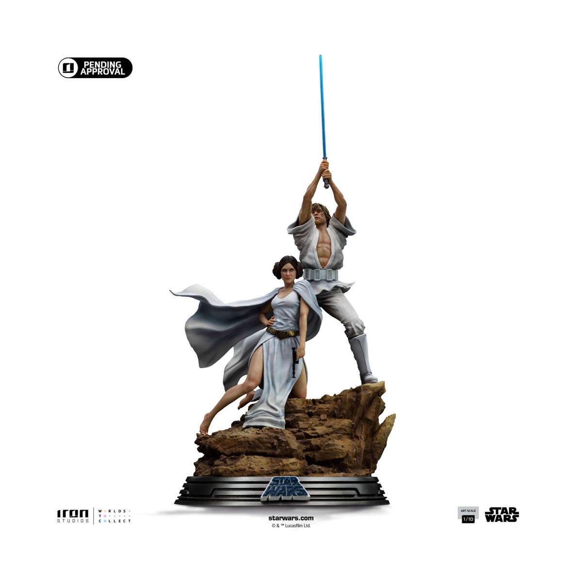 Iron Studios Star Wars - Luke & Leia Movie Poster - Deluxe Art Escala 1/10