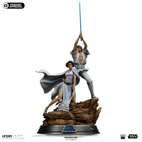 Iron Studios Star Wars - Luke & Leia Movie Poster - Deluxe Art Escala 1/10