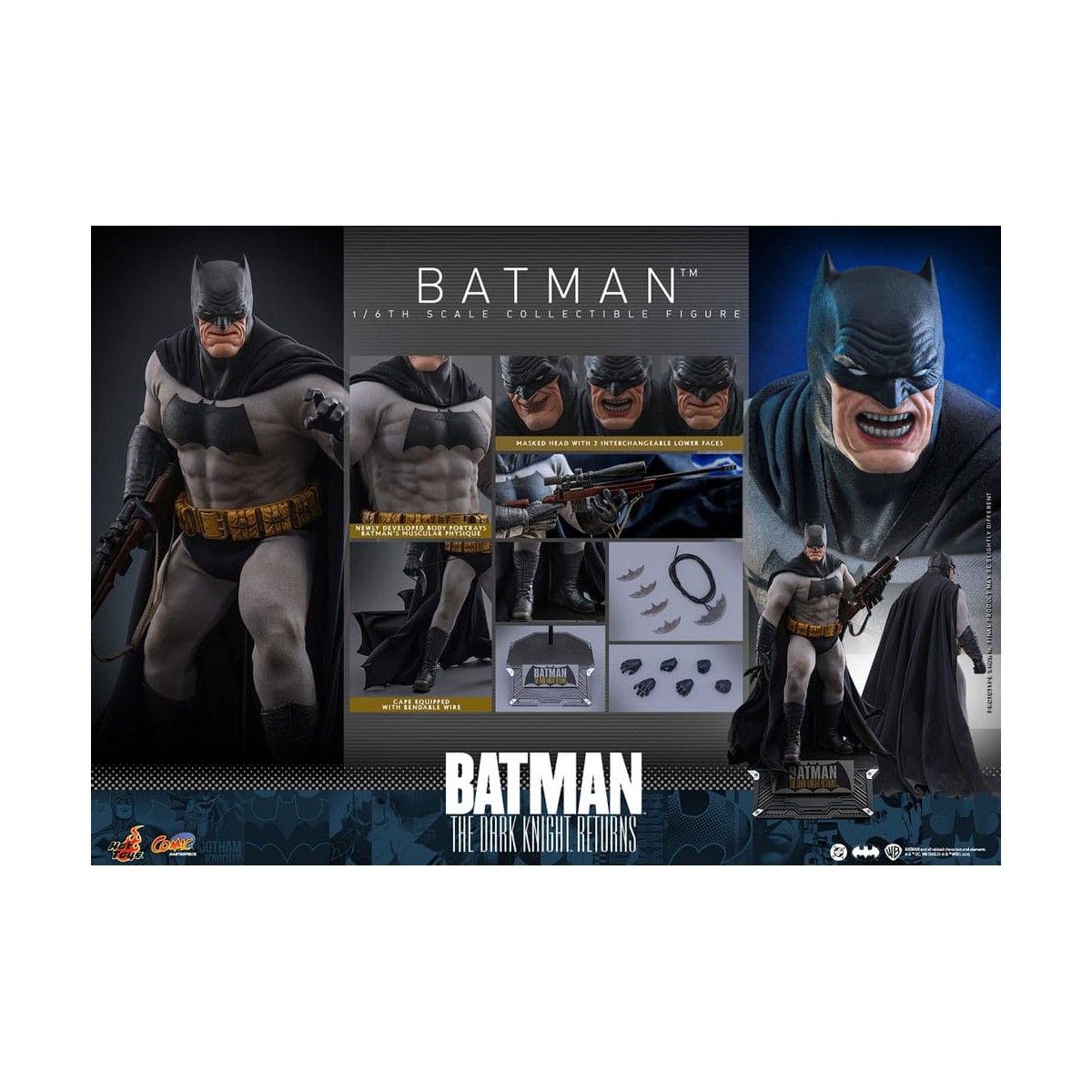 Hot Toys - BATMAN - Batman: El Caballero Oscuro Regresa Cómic Masterpiece 1/6