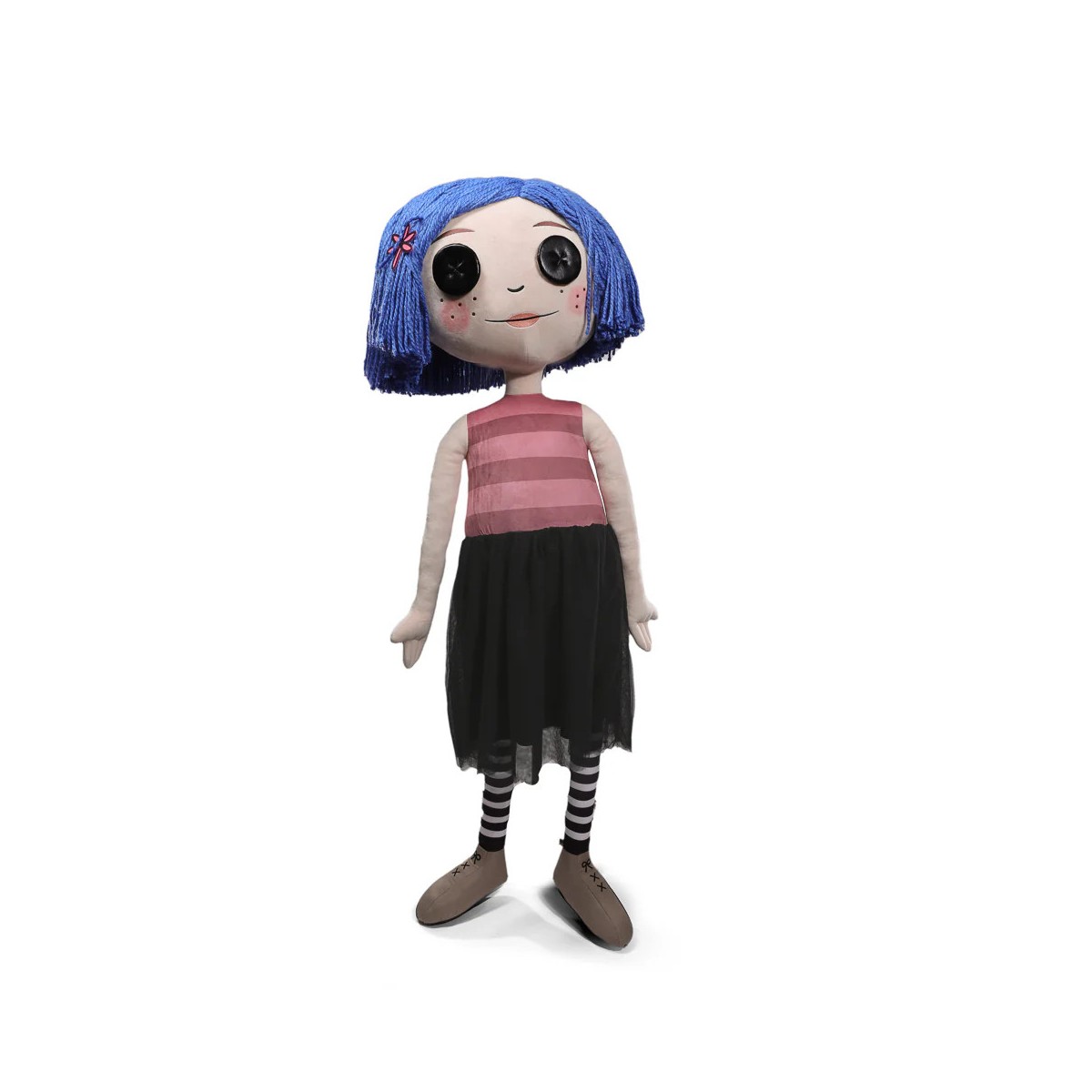 Kidrobot Coraline - Coraline con ojos de botón - Muñeca tamaño real 1/1