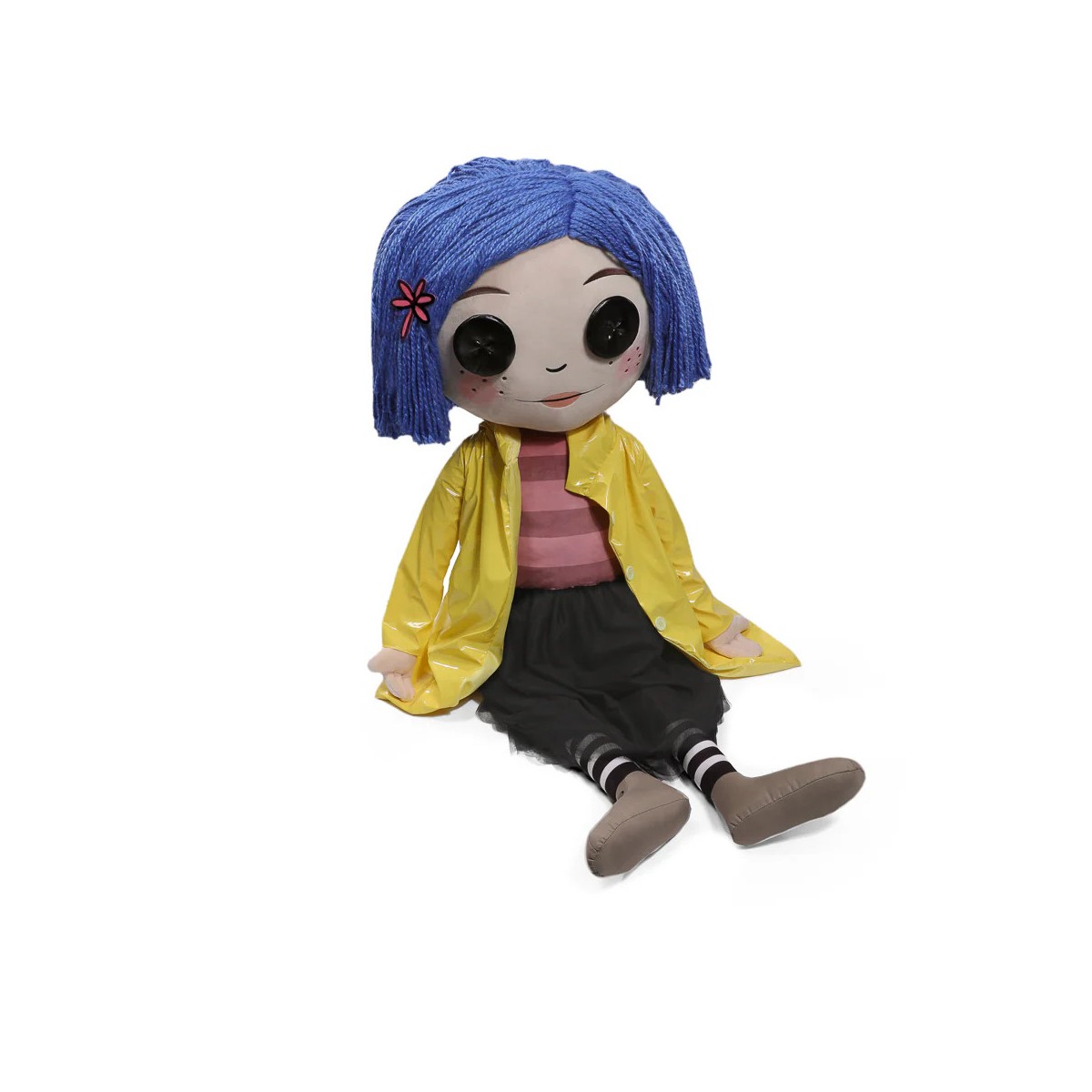 Kidrobot Coraline - Coraline con ojos de botón - Muñeca tamaño real 1/1