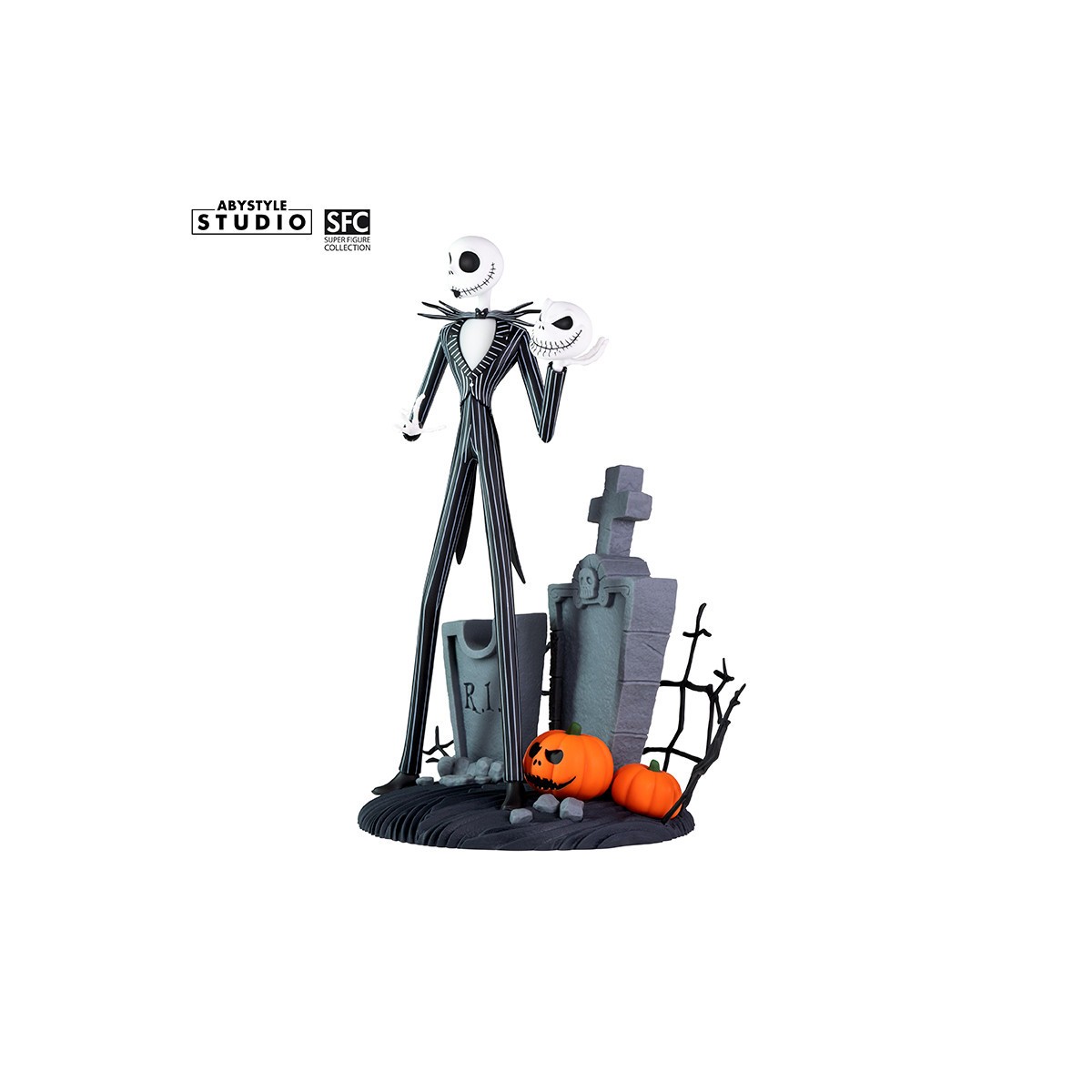 Abystyle - PESADILLA ANTES DE NAVIDAD - Jack cara sonriente terrorífica - Colección Super Figuras 1/10
