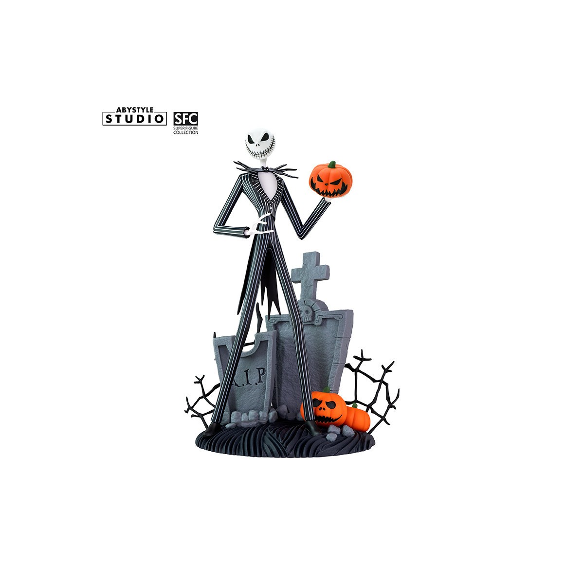 Abystyle - PESADILLA ANTES DE NAVIDAD - Jack cara sonriente terrorífica - Colección Super Figuras 1/10