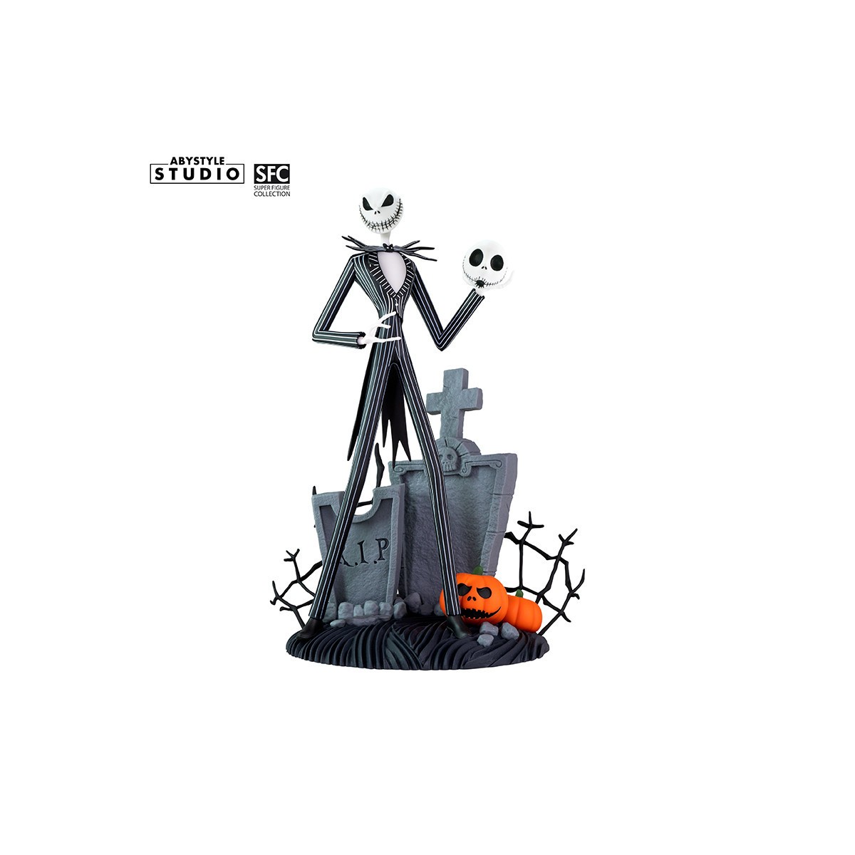 Abystyle - PESADILLA ANTES DE NAVIDAD - Jack cara sonriente terrorífica - Colección Super Figuras 1/10