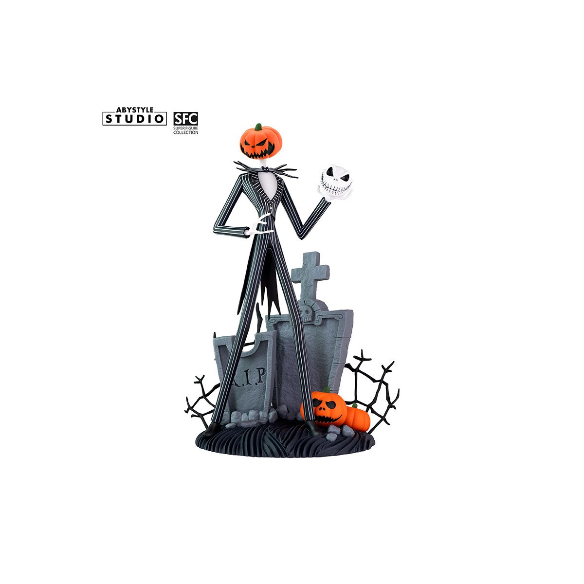 Abystyle - PESADILLA ANTES DE NAVIDAD - Jack cara sonriente terrorífica - Colección Super Figuras 1/10