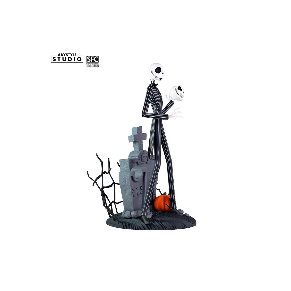 Abystyle - PESADILLA ANTES DE NAVIDAD - Jack cara sonriente terrorífica - Colección Super Figuras 1/10