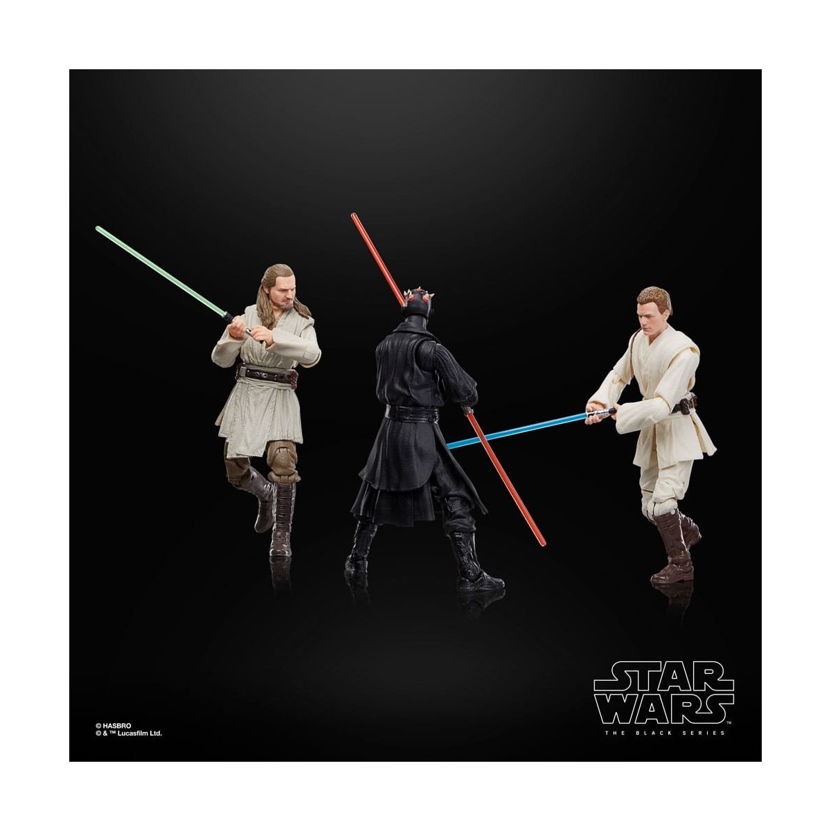 Star Wars Black Series - Pack Qui-Gon Jinn, Darth Maul, Obi-Wan Kenobi Episodio I