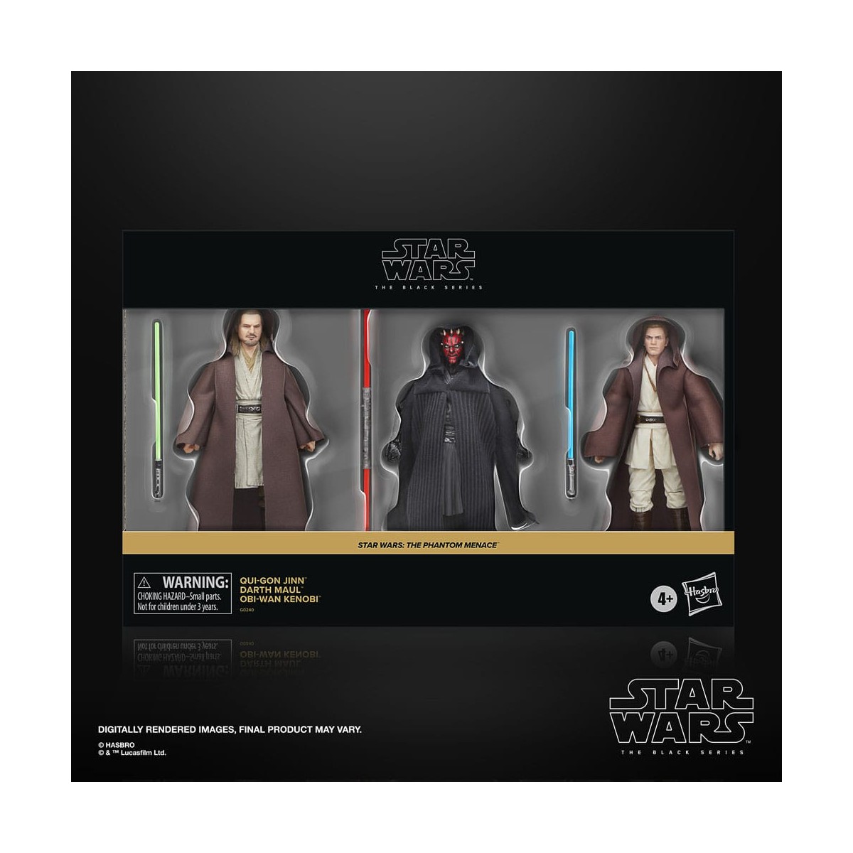 Star Wars Black Series - Pack Qui-Gon Jinn, Darth Maul, Obi-Wan Kenobi Episodio I