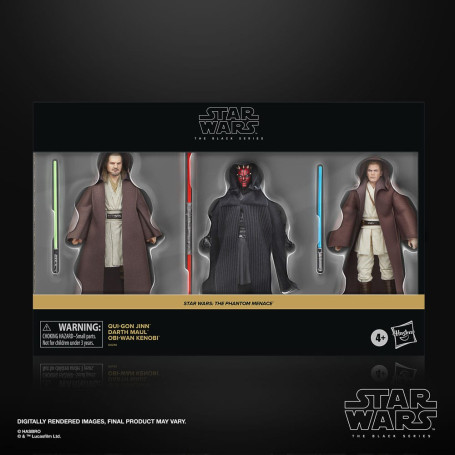 Star Wars Black Series - Pack Qui-Gon Jinn, Darth Maul, Obi-Wan Kenobi Episodio I