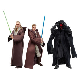 Star Wars Black Series - Pack Qui-Gon Jinn, Darth Maul, Obi-Wan Kenobi Episodio I